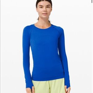 Lululemon Cerulean Blue Swiftly Tech Long-sleeve Top